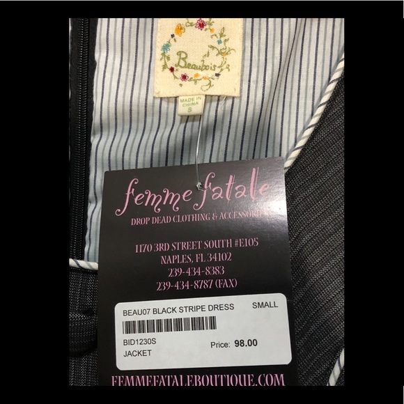 Short Fitted Dress with Tie Belt - Picture 2 of 3